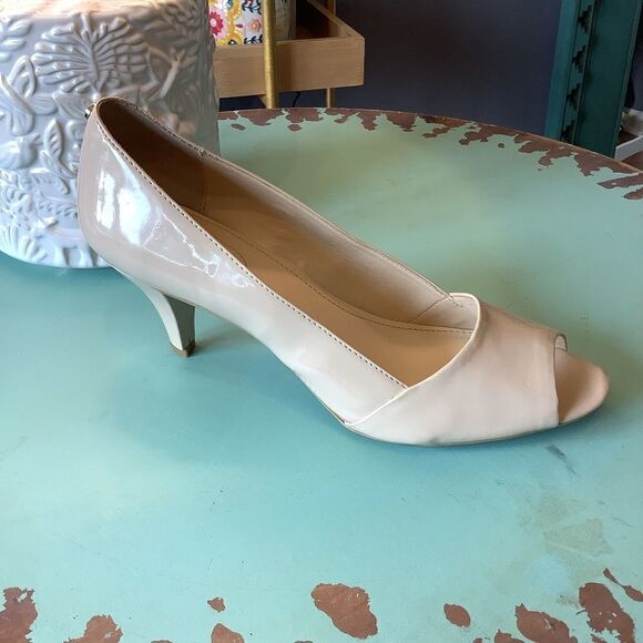 Calvin Klein Patent Leather Summer Nude Heels - Picture 4 of 6